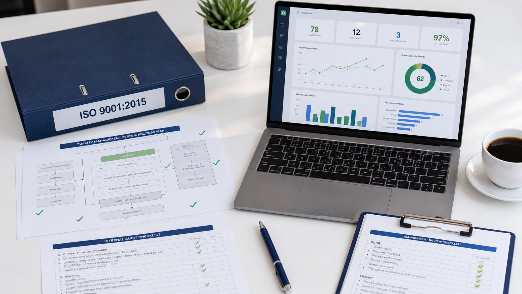 Wdrożenie ISO 9001 – dokumenty i system zarządzania jakością
