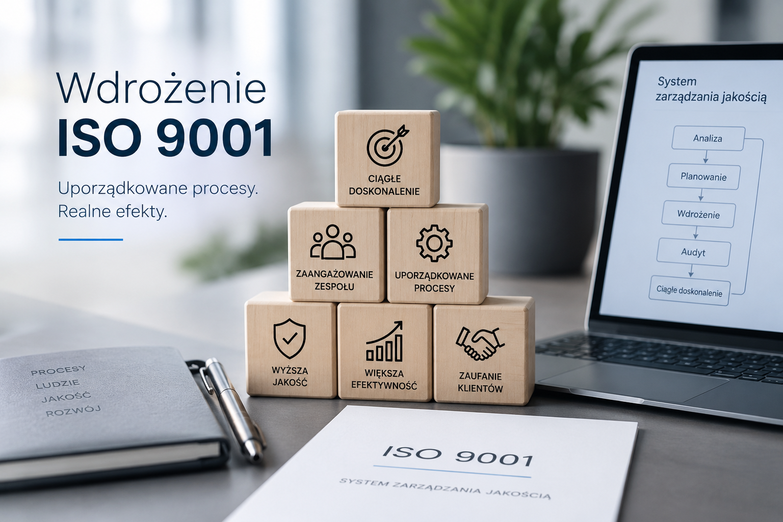 Wdrożenie ISO 9001 – dokumenty i system zarządzania jakością